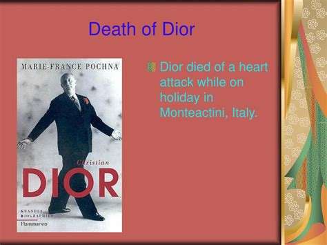 love story dior|how did Dior die.